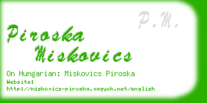 piroska miskovics business card
